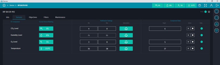 Environmental control settings